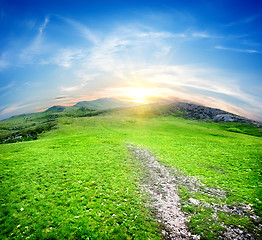 Image showing Trail in mountains