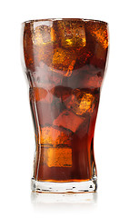 Image showing Cola with ice cubes