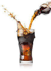 Image showing Pouring cola