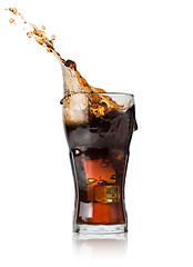 Image showing Cola in glass