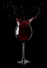 Image showing Splashing wine