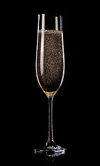 Image showing Champagne on black background