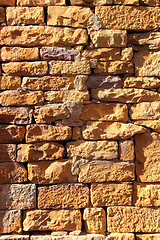 Image showing wall of rock stones in India