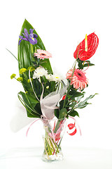 Image showing fresh bouquet from pimk gerbers