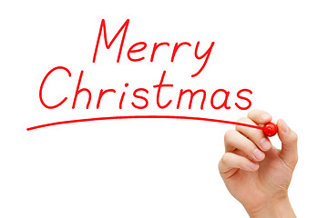 Image showing Merry Christmas Red Marker