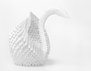 Image showing Origami swan