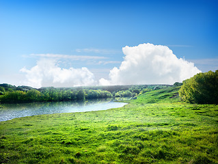 Image showing River and the field