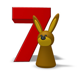 Image showing number seven and rabbit