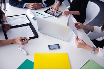 Image showing business people group in a meeting at office