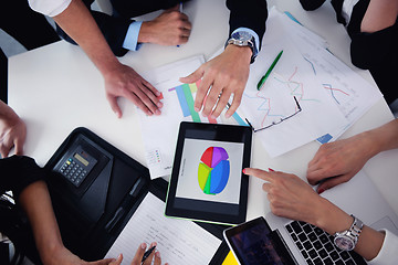 Image showing business people group in a meeting at office