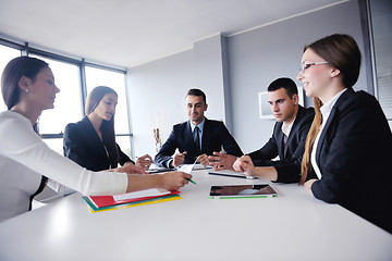 Image showing business people group in a meeting at office