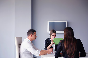 Image showing business people group in a meeting at office