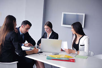 Image showing business people group in a meeting at office