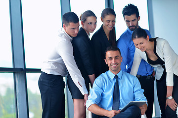 Image showing business people group in a meeting at office