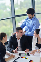 Image showing business people group in a meeting at office