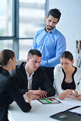 Image showing business people group in a meeting at office