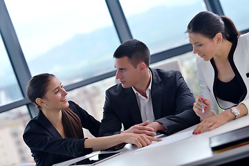 Image showing business people group in a meeting at office