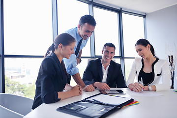 Image showing business people group in a meeting at office