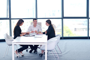 Image showing business people group in a meeting at office