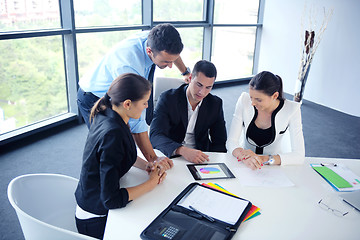 Image showing business people group in a meeting at office