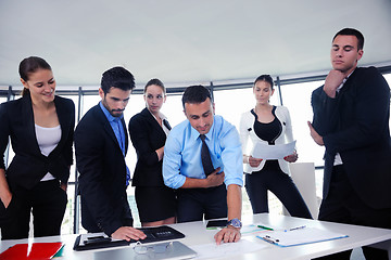 Image showing business people group in a meeting at office