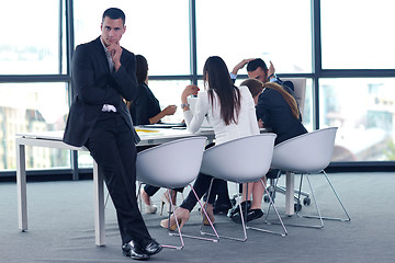 Image showing business people group in a meeting at office