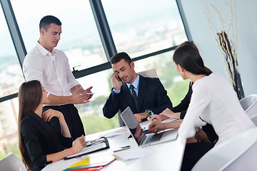 Image showing business people group in a meeting at office