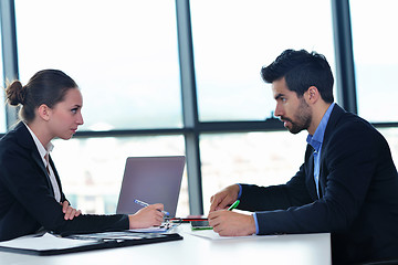 Image showing business people group in a meeting at office