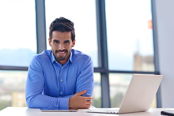 Image showing happy young business man at office