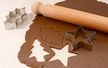 Image showing Making gingerbread biscuits 