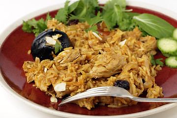 Image showing Chicken kabsa dinner