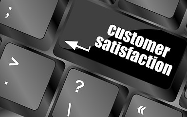 Image showing customer satisfaction key word on computer keyboard