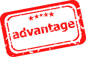 Image showing red rubber stamp with advantage word