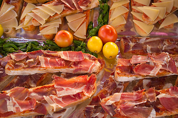 Image showing Iberico ham toasties