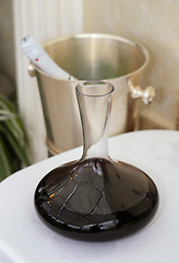 Image showing Carafe with red wine