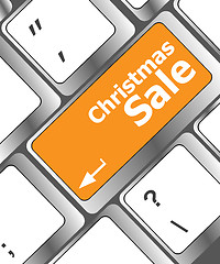 Image showing christmas sale on computer keyboard key button