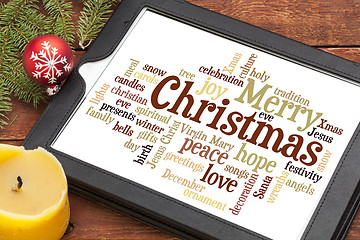 Image showing Merry Christmas word cloud