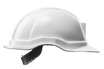 Image showing White hard hat isolated on white