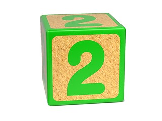 Image showing Number 2 - Childrens Alphabet Block.