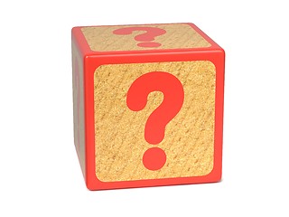 Image showing Question Mark - Childrens Alphabet Block.