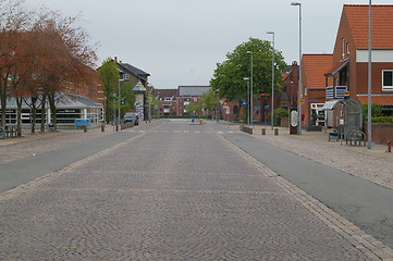 Image showing Empty street in Frederikshavn in Denmark