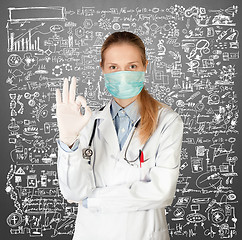 Image showing Doctor Woman with Face Mask