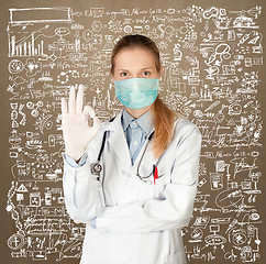 Image showing Doctor Woman with Face Mask