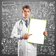 Image showing Doctor Man With Write Board