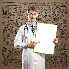Image showing Doctor Man With Write Board
