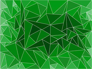 Image showing Abstract green background with polygons