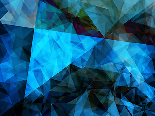 Image showing Blue background design with various polygons