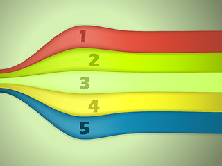 Image showing Waving ribbon infographic design with options