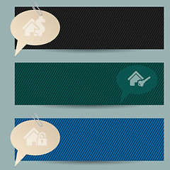 Image showing Banners with attached speech bubbles