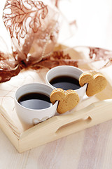 Image showing coffee with cookie